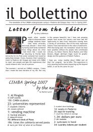 Letter from the Editor - Cimba