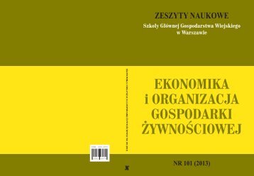 EKONOMIKA i ORGANIZACJA GOSPODARKI Å»YWNOÅCIOWEJ