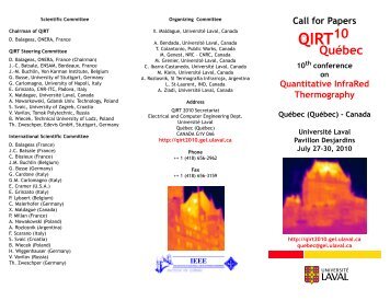 Call for papers - QIRT 2010 - UniversitÃ© Laval