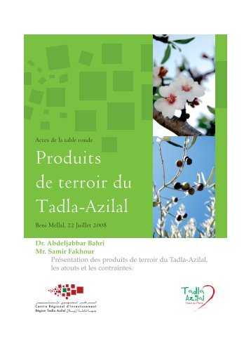 Produits de terroir du Tadla-Azilal - Centre RÃ©gional d ...