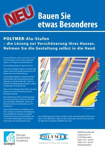 Bauen Sie etwas Besonderes POLYMER-Alu-Stufen – die Lösung ...