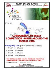 commonwealth essay competition - write around the world -2009