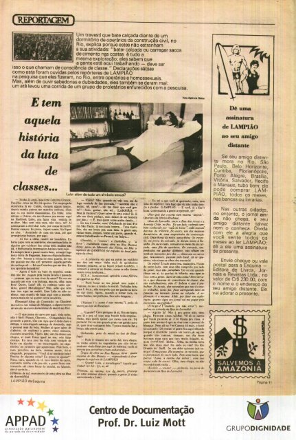 18 - LAMPIAO DA ESQUINA EDICAO 14 - JULHO 1979