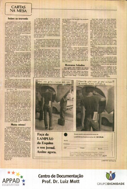18 - LAMPIAO DA ESQUINA EDICAO 14 - JULHO 1979
