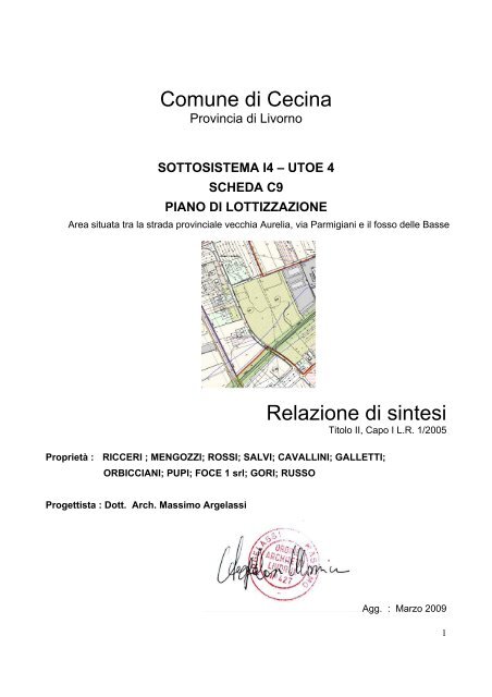 SCARICA RELAZIONE PIANO LOTTIZZAZIONE