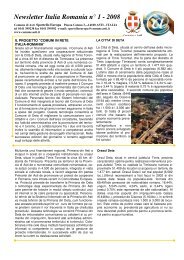 Newsletter Italia Romania n° 1 - 2008 - Comuni in Rete