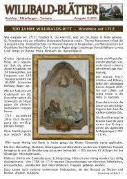 300 JAHRE WILLIBALDS-RITT - RÃ¼ckblick auf 1712