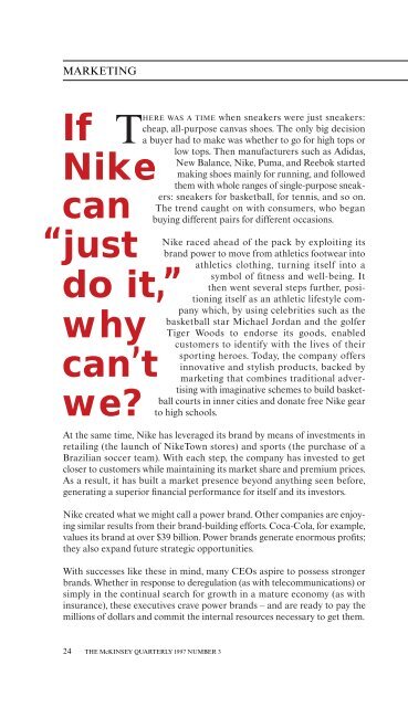 If Nike can â€œjust do it,â€ why can't we? - Brandhomemuseum.com ...