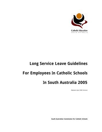 Long Service Leave Guidelines For Employees In Catholic Schools ...