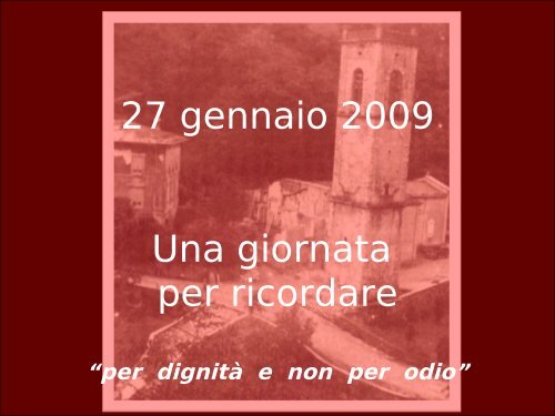 lavoro multimediale "Una giornata per ricordare". - Comune di Massa
