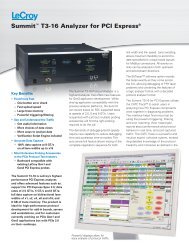 LeCroy Summit T3-16 Analyzer for PCI Express Datasheet - FlowCAD