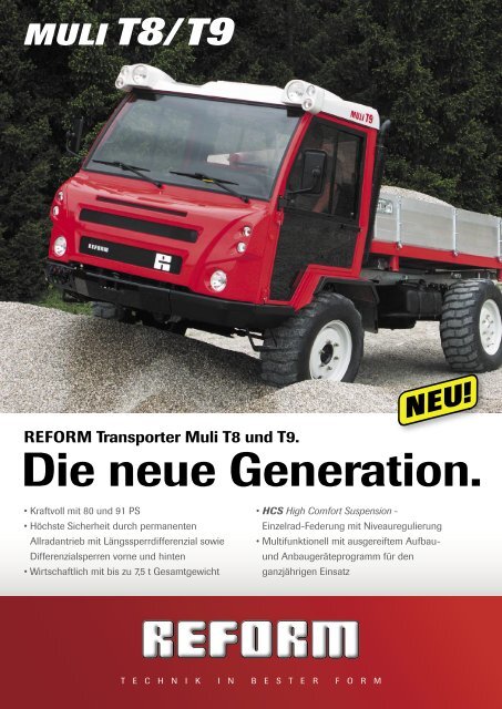 Flugblatt Muli T8/T9 - Reform