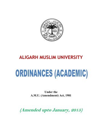 Ordinances (Academic) - Amucontrollerexams.com