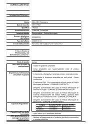 curriculum vitae - Comune di Massa