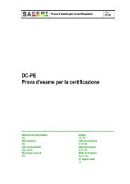 DC-PE Prova d'esame per la certificazione - Sacert