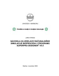 Navodila za SupePro Designer 5.5 - Fakulteta za kemijo in kemijsko ...