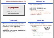 Linguagem NCL Linguagem NCL - UFF
