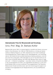 Univ.-Prof. Mag. Dr. Barbara Kofler - Kulturfonds der Stadt Salzburg