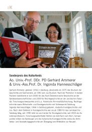 Ass.Prof. Dr. Ingonda HannesschlÃ¤ger - Kulturfonds der Stadt ...