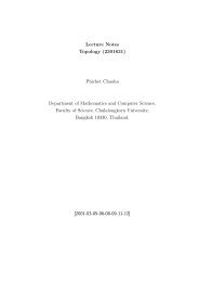 Lecture Notes Topology (2301631) Phichet Chaoha Department of ...