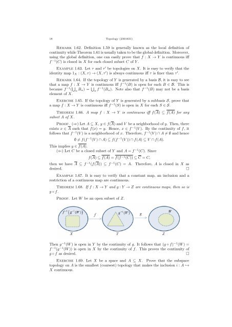 Lecture Notes Topology (2301631) Phichet Chaoha Department of ...