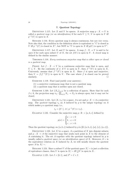 Lecture Notes Topology (2301631) Phichet Chaoha Department of ...
