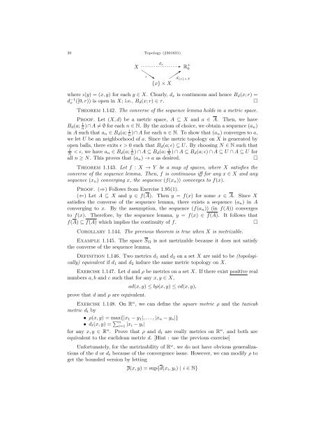 Lecture Notes Topology (2301631) Phichet Chaoha Department of ...