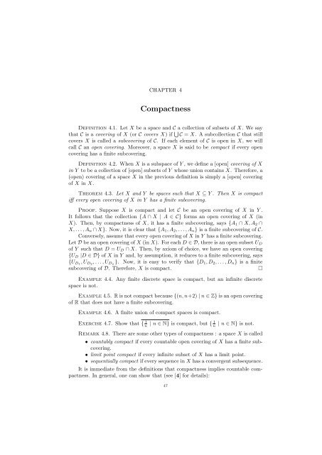 Lecture Notes Topology (2301631) Phichet Chaoha Department of ...