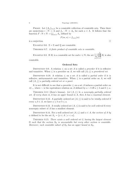 Lecture Notes Topology (2301631) Phichet Chaoha Department of ...