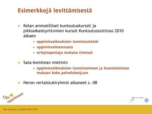 Kuntoutuspalveluja aikuisten oppimisvaikeuksiin - KuntoutussÃ¤Ã¤tiÃ¶