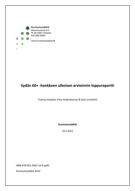 Julkaisuun (pdf) - KuntoutussÃ¤Ã¤tiÃ¶