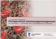 Programm - Institut für Anästhesiologie - UniversitätsSpital Zürich