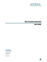 Nios II Custom Instruction User Guide (PDF) - Altera