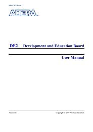 Altera DE2 Development and Education Board User Manual