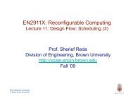 EN2911X: Reconfigurable Computing - Brown University