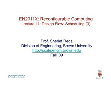 EN2911X: Reconfigurable Computing - Brown University