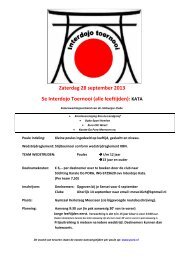 Zaterdag 28 september 2013 - PLANNING - Karate-do Pora