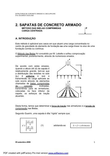 Sapatas de concreto armado - Engenhariaconcursos.com.br