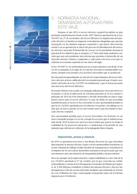 LA ENERGÍA FOTOVOLTAICA CONQUISTA EL MERCADO