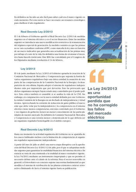 LA ENERGÍA FOTOVOLTAICA CONQUISTA EL MERCADO