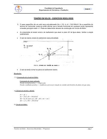 TENSÃES EM SOLOS â EXERCÃCIOS RESOLVIDOS