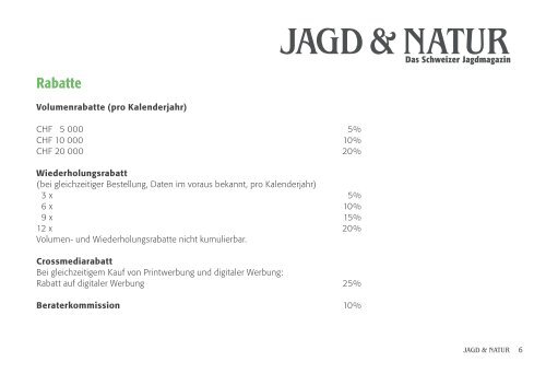 Mediadaten 2013 - Jagd & Natur