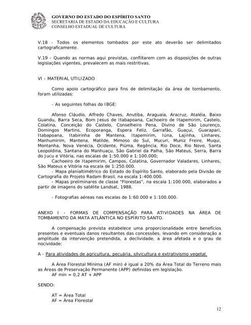 Resolucao CEC 03.91 Mata Atlantica - Secult - Governo do Estado ...