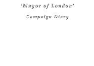 'Mayor of London' Campaign Diary - Art & Science