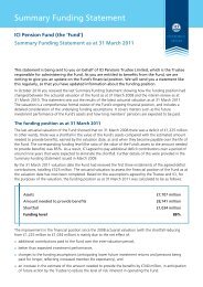 Summary Funding Statement – at 31 March 2011 - ICI Pension Fund