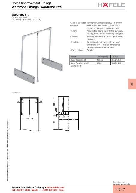 6 Dimensions In Mm Inches