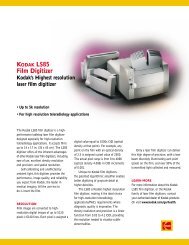 Kodak LS85 Film Digitizer Product Sheet - BRIT Systems