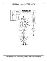 MIKUNI VM CARBURETTOR PARTS - British Cycle Supply