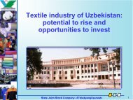 Textile Industry - Embassy of the Republic of Uzbekistan