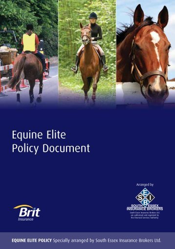 Equine Elite Policy Document - SEIB